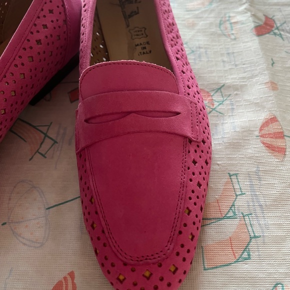 Pink Women's Loafers real leather (suede) handcrafted in Italy size 38 - Picture 9 of 14